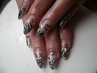 Zselé,akril díszítéssel